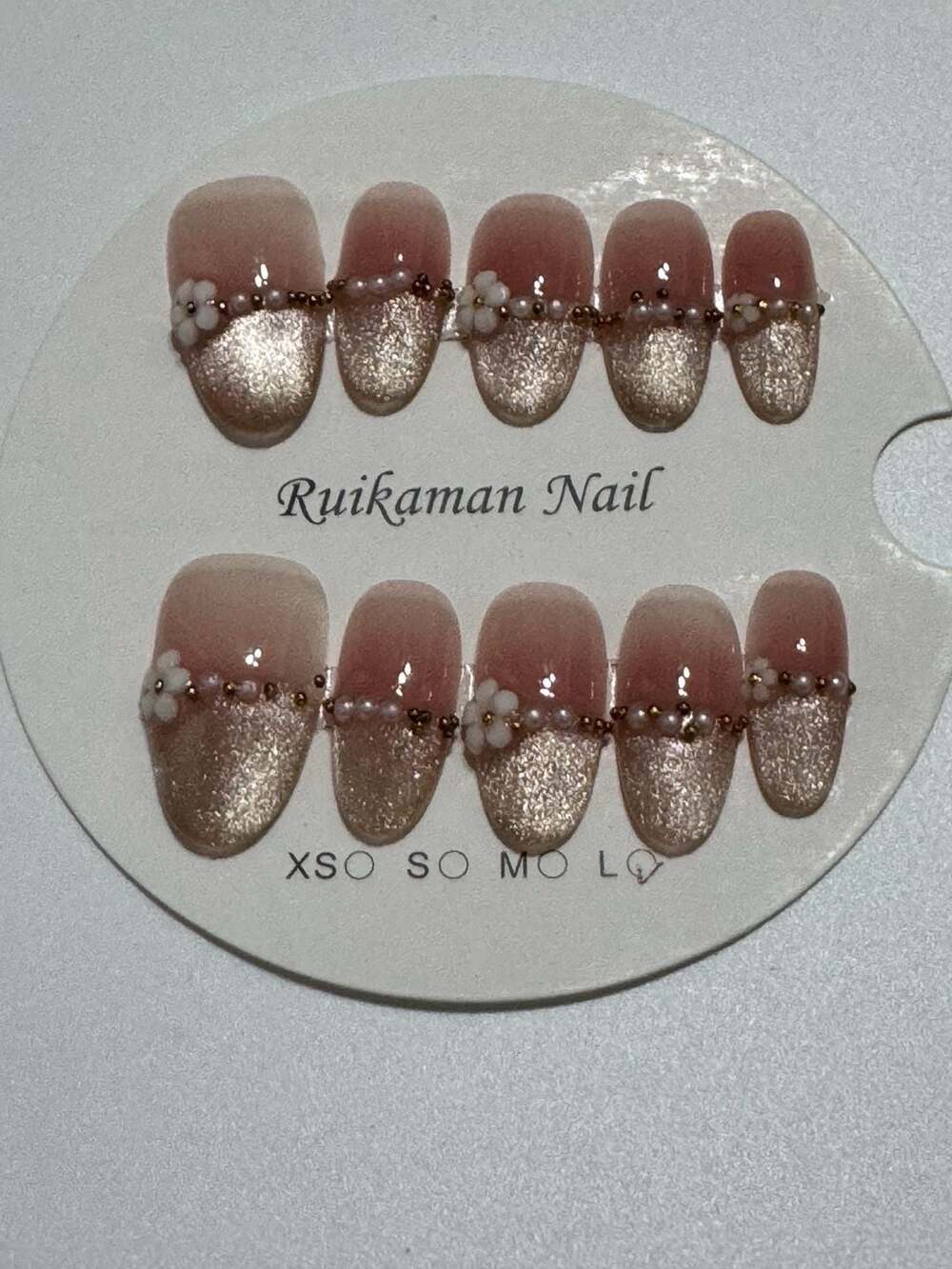 Ruikaman Nail Size M Handmade Press-On Nails